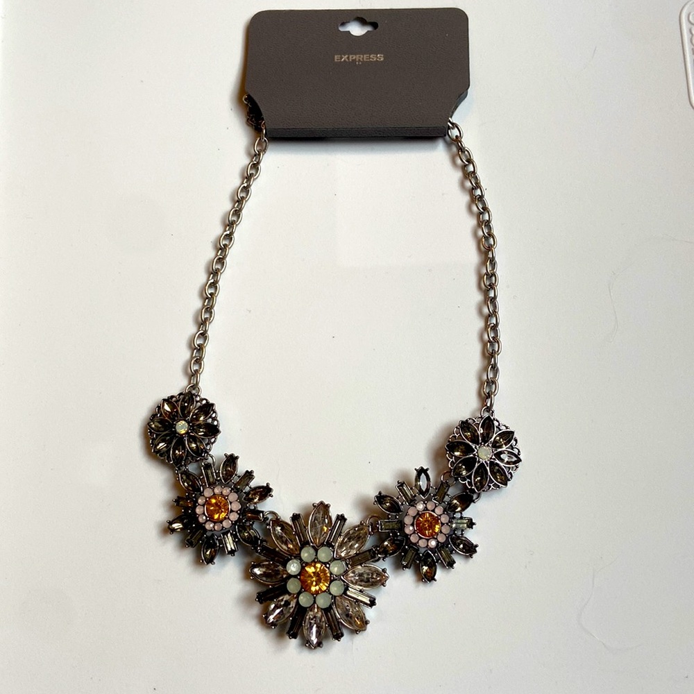 New Express Gemstone Statement Necklace - image 1